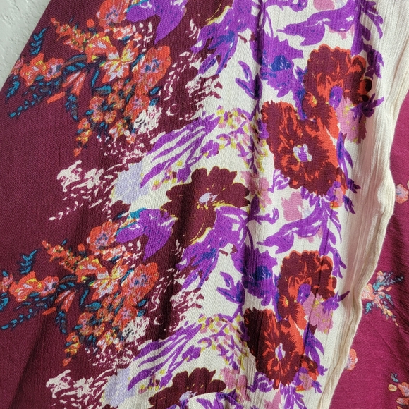 Free People Intimately Floral Tassel Kimono Caftan Cardigan One Size - Picture 4 of 6